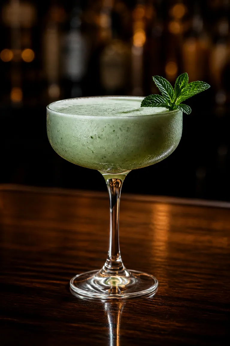 Missionary’s Downfall i coupe, blekgrön och frostig med myntakvist